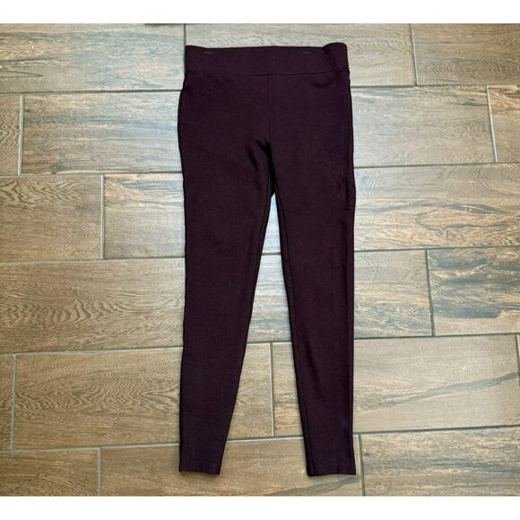 LOFT Leggings in Heathered Maroon Burgundy Ponte Size SMALL Stretch Classic - Picture 8 of 8